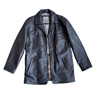 Vintage Men's Black Leather Jacket